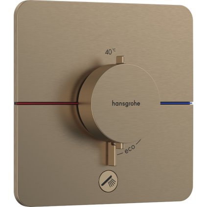 Hansgrohe ShowerSelect Comfort Q, termostat pod omítku pro 1 spotřebič a další výtok, kartáčovaný bronz, HAN-15589140