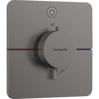 Hansgrohe ShowerSelect Comfort Q, termostat pod omítku pro 1 spotřebič, kartáčovaný černý chrom, HAN-15581340