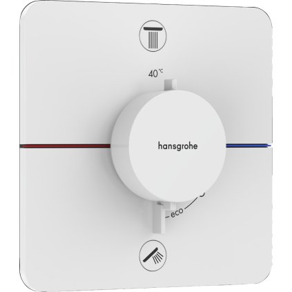 Hansgrohe ShowerSelect Comfort Q, termostat pod omítku pro 2 spotřebiče, bílá matná, HAN-15583700