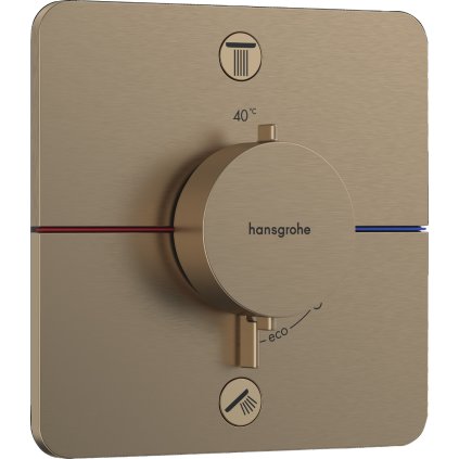 Hansgrohe ShowerSelect Comfort Q, termostat pod omítku pro 2 spotřebiče, kartáčovaný bronz, HAN-15583140
