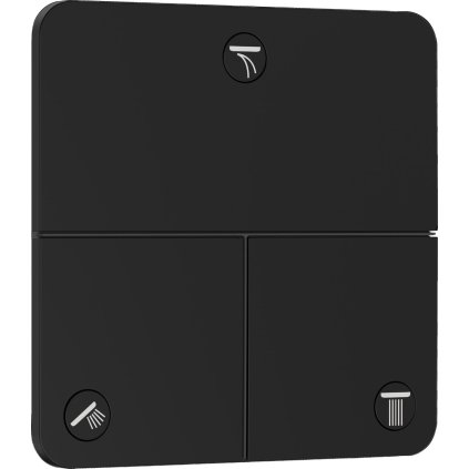 Hansgrohe ShowerSelect Comfort Q, ventil pod omítku pro 3 spotřebiče, černá matná, HAN-15587670