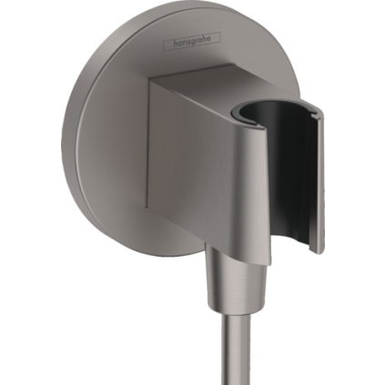 Hansgrohe FixFit S, kolínko s držákem sprchy, kartáčovaný černý chrom, HAN-26888340
