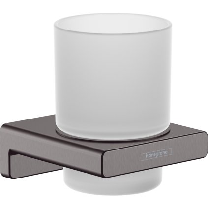 Hansgrohe AddStoris, nádobka na ústní hygienu, kartáčovaný černý chrom, HAN-41749340