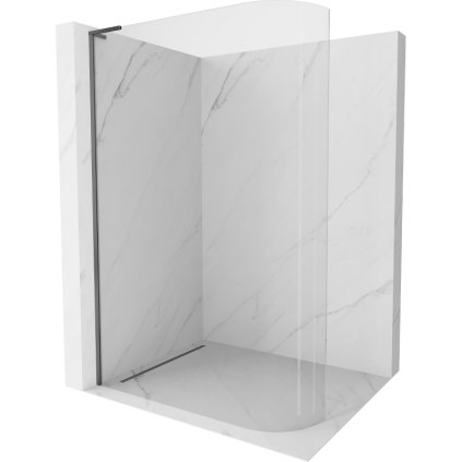 Mexen Kioto L, sprchová zástěna Walk-In 90 x 200 cm, 8mm čiré sklo, grafitový profil, 800-090-103-95-06