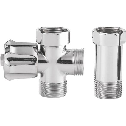 Aqualine, Pračkový ventil před nástěnnou baterii se zpětným ventilem 3/4'x3/4', chrom, 5315