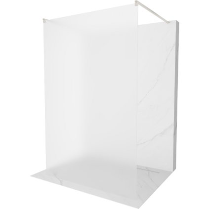 Mexen Kioto, sprchová zástěna Walk-In 120 x 200 cm, 8mm sklo námraza, broušená ocel profil, 800-120-002-97-30