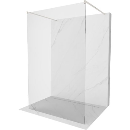 Mexen Kioto, sprchová zástěna Walk-In 135 x 200 cm, 8mm čiré sklo, broušená ocel profil, 800-135-002-97-00