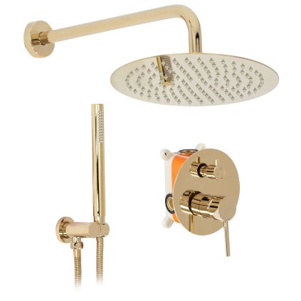 Rea Lungo - Podomítkový sprchový set, zlatá, REA-P4110