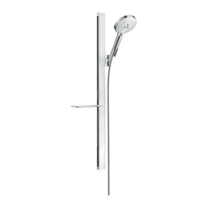 Hansgrohe Raindance Select S, sprchová sada 120 3jet se sprchovou tyčí 90 cm a miskou na mýdlo, bílá/chromová, HAN-27648400