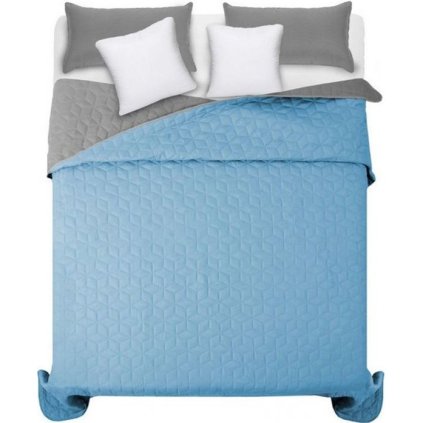 481268 tutumi diamante obojstranny presivany prehoz na postel 220x240 cm svetla seda modra naz 00715