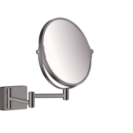 Hansgrohe AddStoris, kosmetické zrcadlo Ø188 mm, kartáčovaný černý chrom, HAN-41791340
