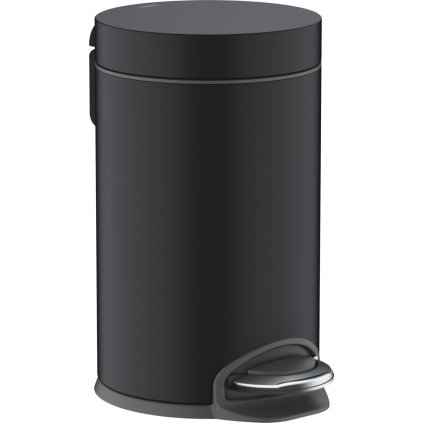 Hansgrohe AddStoris, odpadkový koš nášlapný, černá matná, HAN-41775670