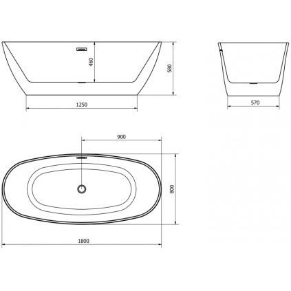 476660 3 mexen eris volne stojaca vana 180 x 80 cm biela medeny prepad 53441808000 65