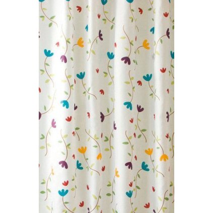 Aqualine, Sprchový závěs 180x200cm, polyester, květovaný, ZP007