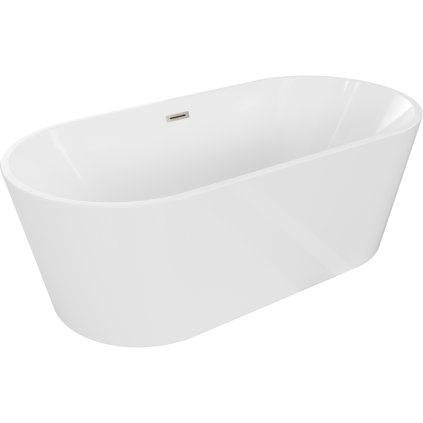 477125 3 mexen luna volne stojaca vana 170 x 80 cm biela brusena ocel prepad 52031708000 97