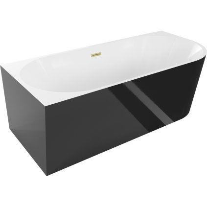 476027 3 mexen mia volne stojaca rohova vana lava 150 x 75 cm biela cierna zlaty matny prepad 52691507575l 55