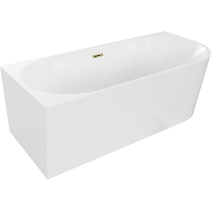 452840 2 mexen mia volne stojaca rohova vana lava 160 x 75 cm biela zlaty leskly prepad 52691607500l 50
