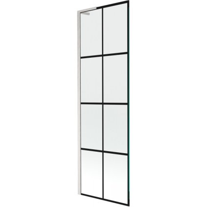 477929 mexen next l 1 kridlova vanova zastena 60 x 150 cm 6mm cire sklo cierny vzor 6mm cire sklo profil brusena ocel 895 060 000 03 77 97