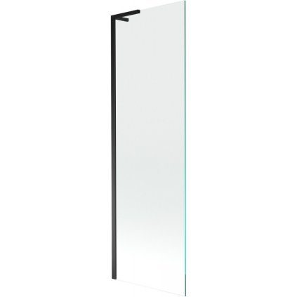 Mexen Next L, 1-křídlová vanová zástěna 60 x 150 cm, 6mm čiré sklo, černý profil, 895-060-000-03-00-70