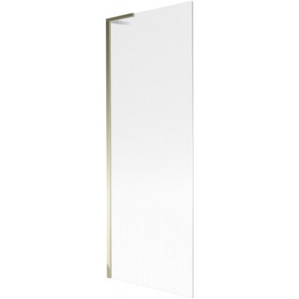 Mexen Next L, 1-křídlová vanová zástěna 70 x 150 cm, 6mm sklo s žebrovým vzorem, zlatý lesklý profil, 895-070-000-03-09-50