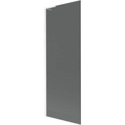 Mexen Next L, 1-křídlová vanová zástěna 70 x 150 cm, 6mm šedé sklo, bílý profil, 895-070-000-03-40-20
