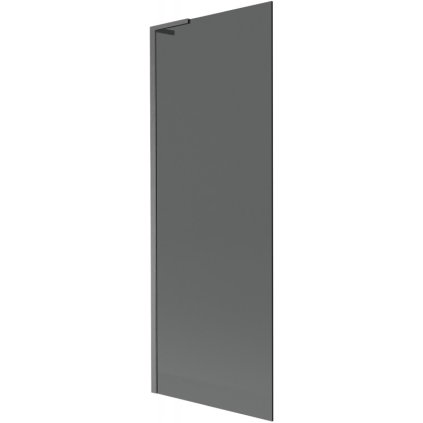 Mexen Next L, 1-křídlová vanová zástěna 70 x 150 cm, 6mm šedé sklo, grafitový profil, 895-070-000-03-40-66