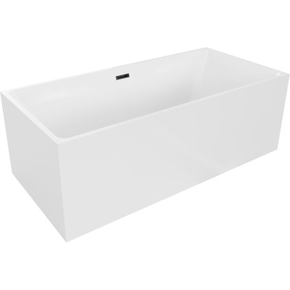 Mexen Nita, volně stojící vana 170 x 80 cm, bílá, černý matný přepad, 52091708000-70