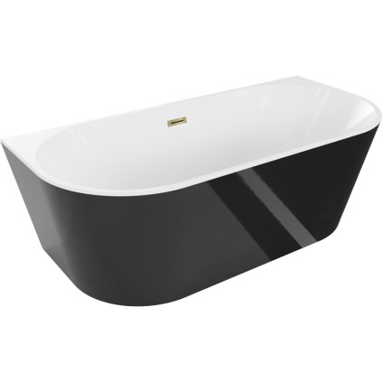 477407 mexen oval volne stojaca nastenna vana 160 x 80 cm biela cierna zlaty leskly prepad 52671608075 50