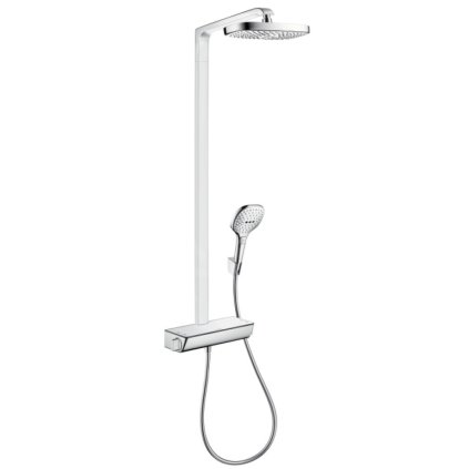 Hansgrohe Raindance Select E, sprchový set Showerpipe 300 s termostatem, 2 proudy, EcoSmart 9 l/min, chromová, HAN-27282000