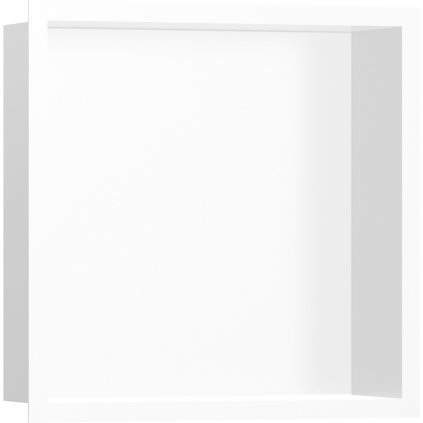 Hansgrohe XtraStoris Individual, výklenek do zdi matný bílý s designovým rámem 300x300x100mm, bílá matná, HAN-56099700