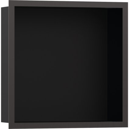 484361 hansgrohe xtrastoris individual vyklenok do steny matny cierny s designovym ramom 300x300x100mm kartacovany cierny chrom han 56098340