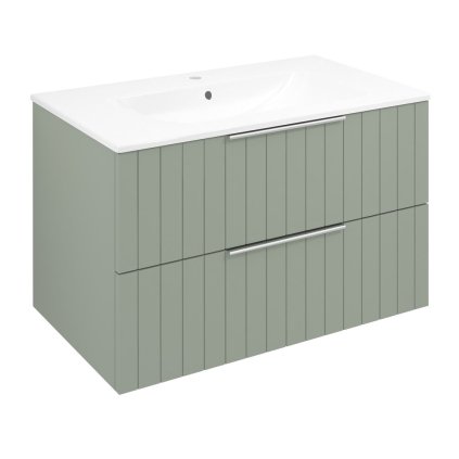 Sapho, CIRASA umyvadlová skříňka 79,8x52x46cm, verde strip, CR801-4444S