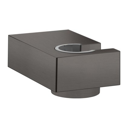 Hansgrohe, držák sprchy Porter E, kartáčovaný černý chrom, HAN-28387340