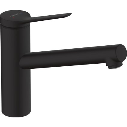 Hansgrohe Zesis M33, páková kuchyňská baterie 150, pro nízkotlaké/beztlakové ohřívače vody, 1jet, černá matná, HAN-74806670