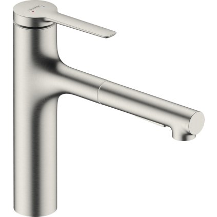 Hansgrohe Zesis M33, páková kuchyňská baterie 160, vytahovací sprška, 2jet, sBox, vzhled nerezu, HAN-74823800