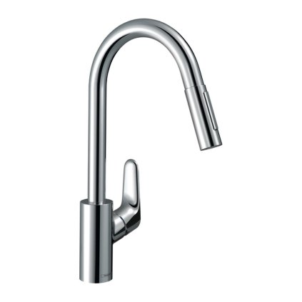Hansgrohe Focus M41, páková kuchyňská baterie 240, Eco, vytahovatelná sprška, 2jet, chromová, HAN-31833000