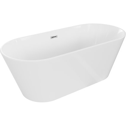 485282 mexen flavia volne stojaca vana 150 x 75 cm biela chromovy prepad 54031507500 01