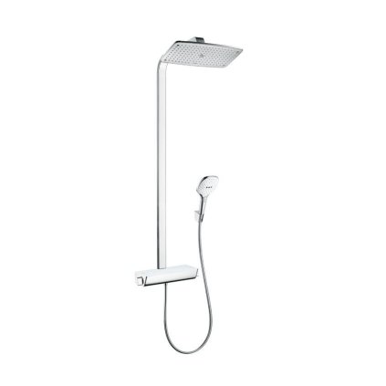 Hansgrohe Raindance Select E, sprchový set Showerpipe 360 ​​s termostatem, EcoSmart 9 l/min, bílá/chrom, HAN-27286400