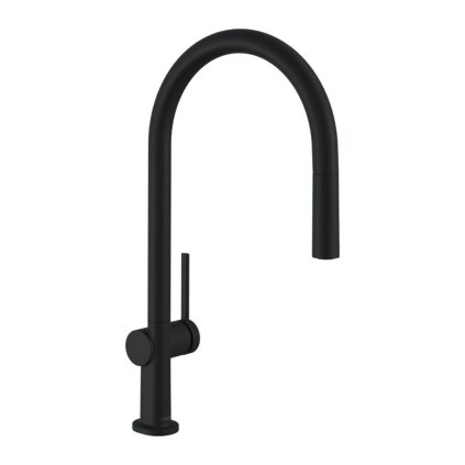Hansgrohe Talis M54, páková kuchyňská baterie 210, vytahovatelný výtok, 1jet, matná černá, HAN-72802670