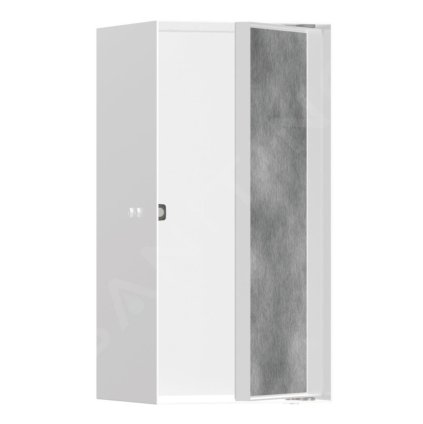 Hansgrohe XtraStoris Rock, výklenek do zdi, s dvířky, 300x150x140 mm, matná bílá, HAN-56088700