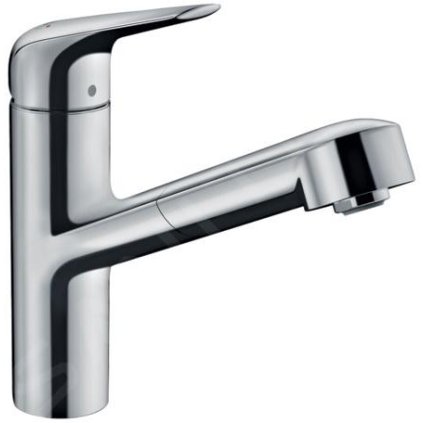 Hansgrohe Focus M42, dřezová baterie M4214-H150 s výsuvnou sprškou, sBOX, chromová, HAN-71829000
