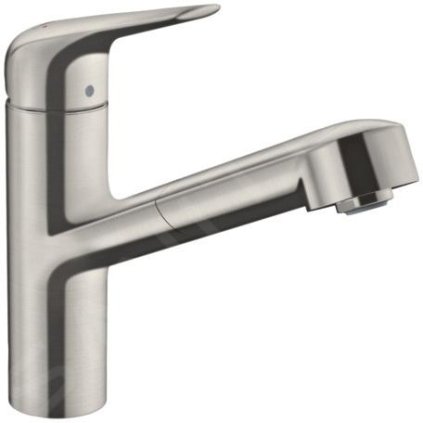 Hansgrohe Focus M42, dřezová baterie M4214-H150 s výsuvnou sprškou, sBOX, vzhled nerezavějící oceli,HAN-71829800