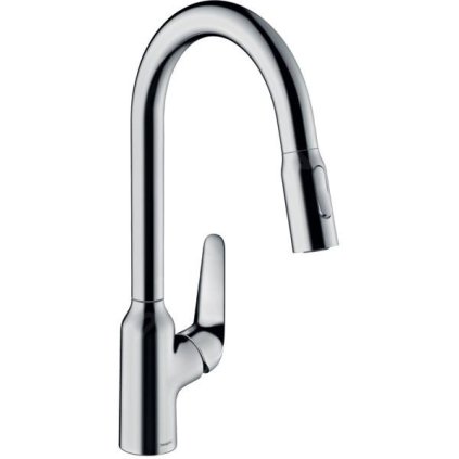 Hansgrohe Focus M42, dřezová baterie M4216-H220 s výsuvnou sprškou, chromová, HAN-71820000