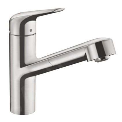 Hansgrohe Focus M42, dřezová baterie M427-H150 s výsuvnou sprškou, vzhled nerezavějící oceli, HAN-71814800