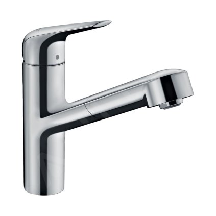 Hansgrohe Focus M42, dřezová baterie M429-H180 ECO, s výsuvnou sprškou, EcoSmart, chromová, HAN-71865000