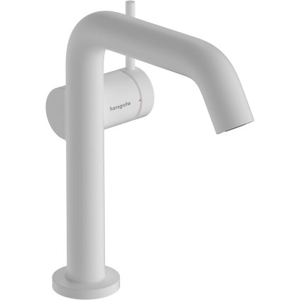 Hansgrohe Tecturis S, páková umyvadlová baterie 150 Fine CoolStart EcoSmart+ s odtokovou soupravou, bílá matná, HAN-73340700