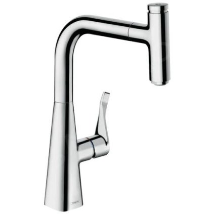 Hansgrohe M71, dřezová baterie M7115-H240 s výsuvnou sprškou, sBOX, chromová, HAN-73802000