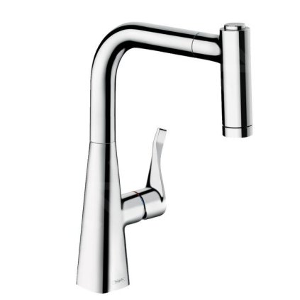Hansgrohe M71, dřezová baterie M7116-H220 s výsuvnou sprškou, sBOX, chromová, HAN-73800000