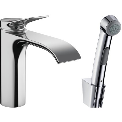 Hansgrohe Vivenis - Páková umyvadlová baterie s ruční sprchou Bidette a sprchovou hadicí 160 cm, chromová, HAN-75210000