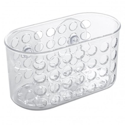 Erga, koupelnový koš na kosmetiku 16x7x8 cm na přísavky, čirá, velikost M, ERG-YKA-RY.KPN0100